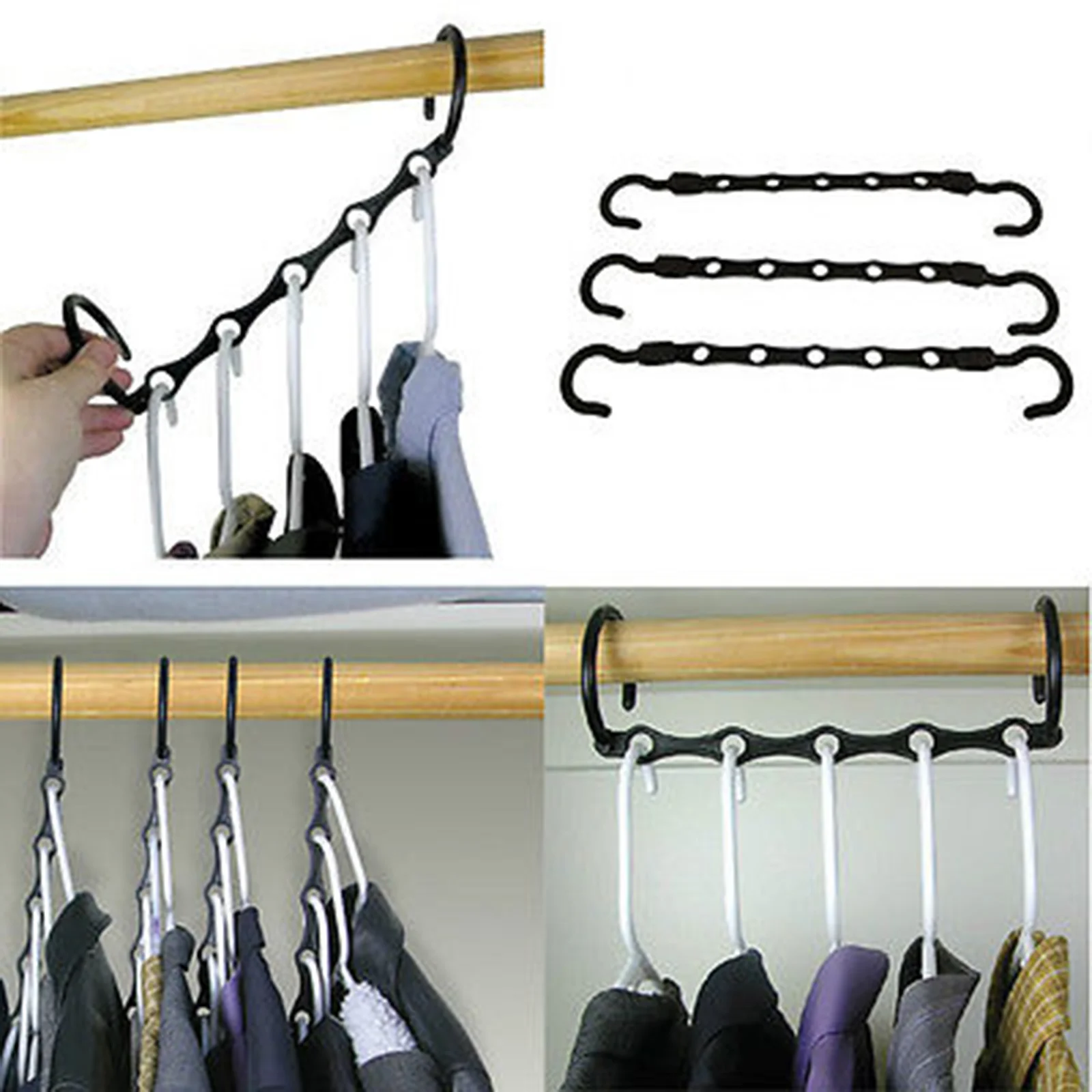 

Multi-function Pants Hangers Holders Trousers Hanger Tie Scarfs Belt Towel Non-slip Magic Hanger Storage Rack Clothes Hanger
