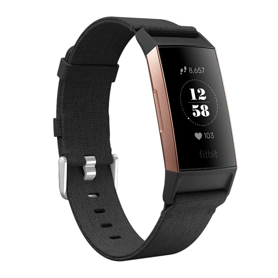 Sport nylon band for fitbit charge 3 strap replacement Solid color canvas wrist bracelet belt for fitbit charge 3 new watchband