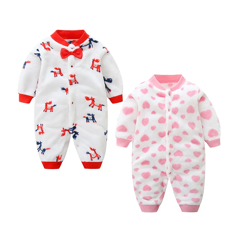 BibiCola fall new baby rompers cartoon baby boys girls long sleeve