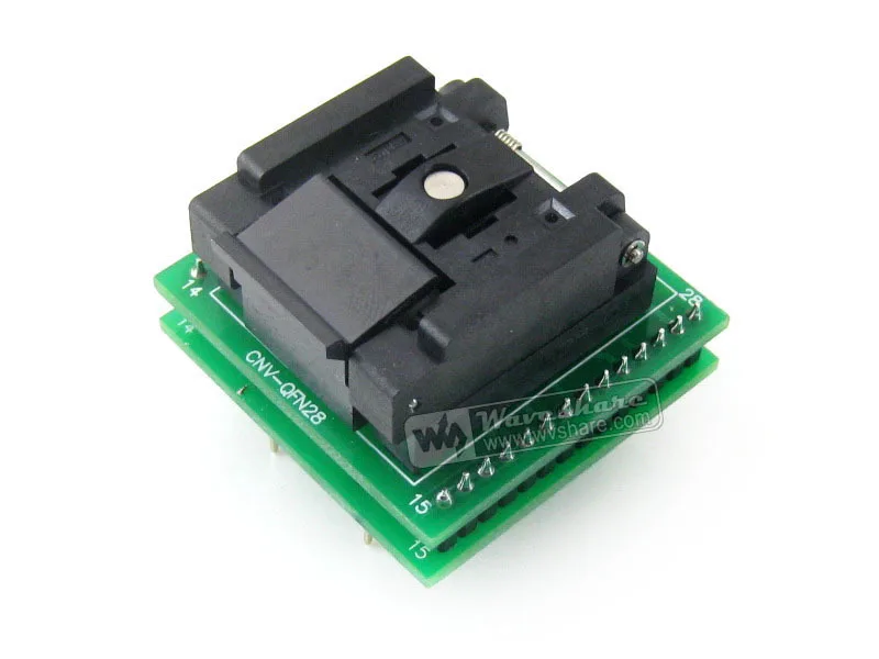 

Parts QFN28 TO DIP28 (C) QFN28 MLF28 MLP28 Plastronics QFN-28B-0.65-01 IC Test Socket Programming Adapter 0.65mm Pitch