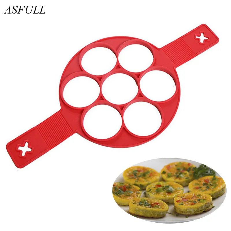 

ASFULL Silicone Egg Pastry Tools Cooking Tools Oven Round Shape Soap Cake Pancake Maker Mould DIY for Drop Kitchen Aid