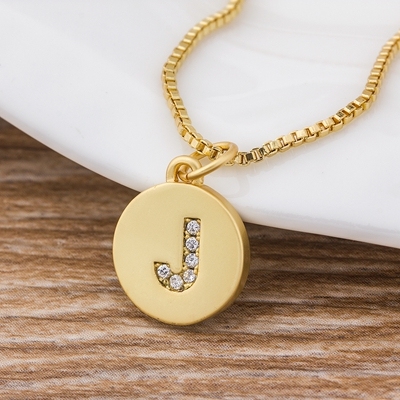 Sale Fashion Tiny Daint  Alphabet Pendants 26 Letters Necklace Gold Color for Women Girls Best Birthday Party Gift