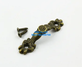 

20 Pieces Antique Brass Furniture Handle Cabinet Knob Jewelry Box Handle Knob Drawer Pull / 43x10mm