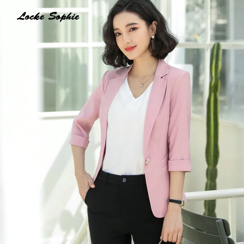 1pcs Women's Plus size Slim fit Blazers coats 2020 Winter Fashion cotton blend Small Suits jackets ladies Skinny | Женская одежда