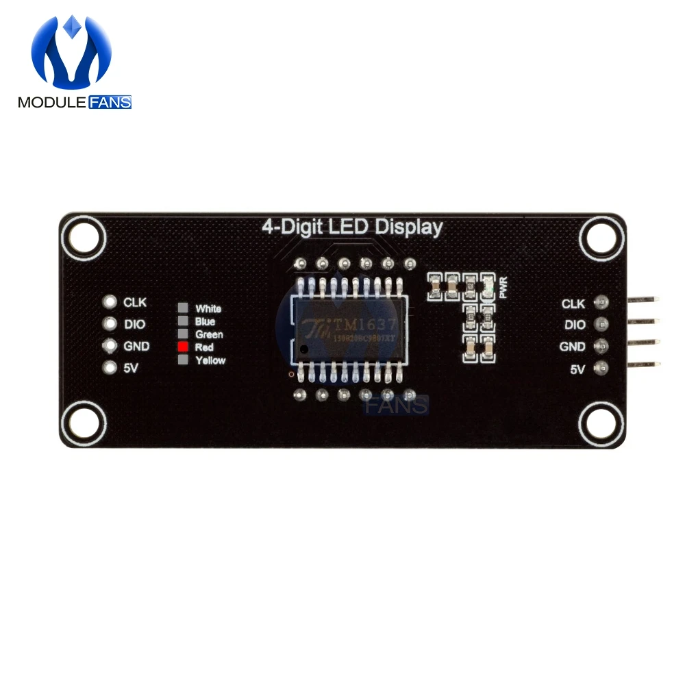 LED Digital Tube Display TM1637 4-Digit 0.56 RED Digital LED Display Tube Decimal 7 Segments Clock Double Dots Module 0.56 inch For Arduino
