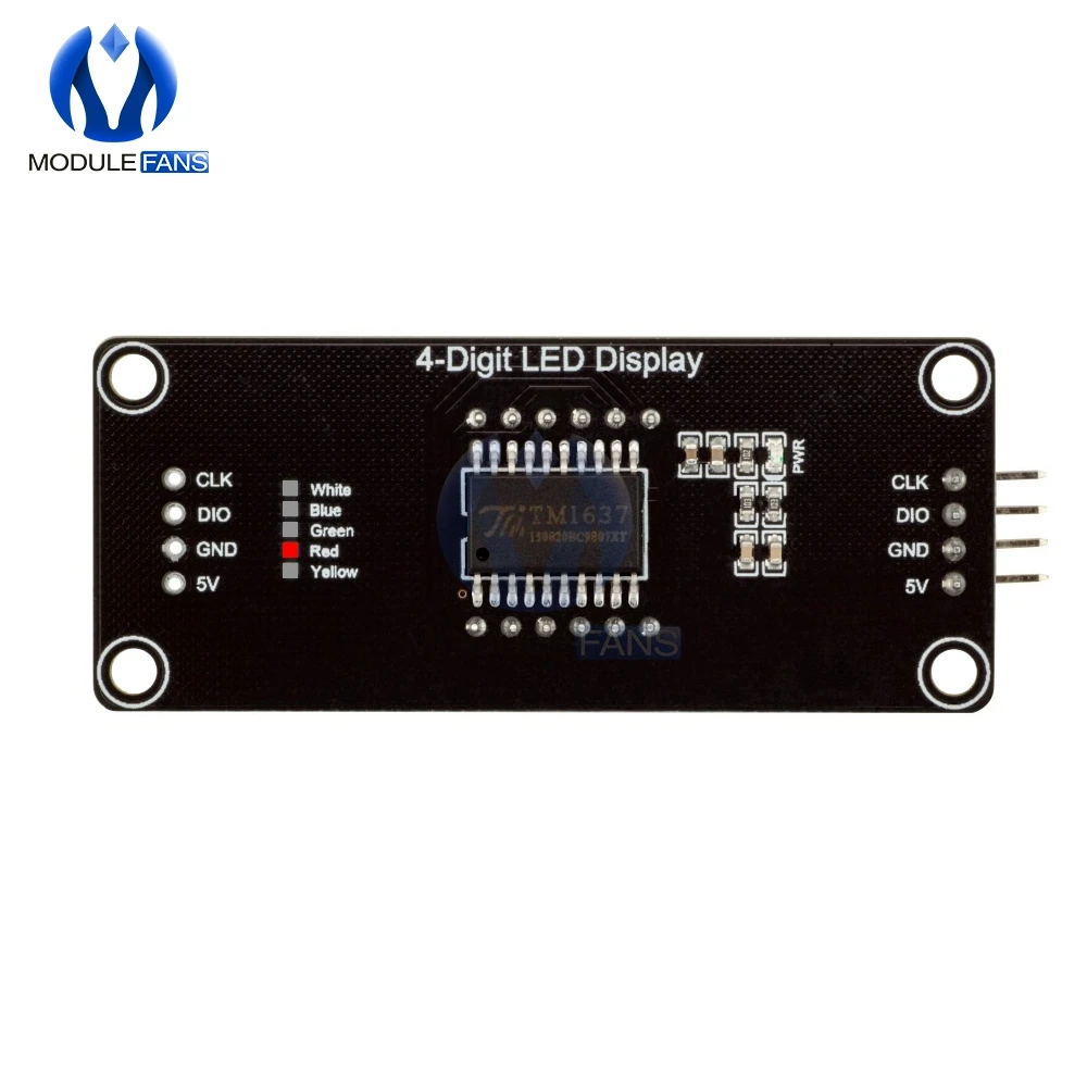 TM1637 4-разрядный 0,56 красный цифровой светодиодный Дисплей трубки, десятичная система 7 сегментов часы с двойным точки модуль 0,56 дюймов для Arduino