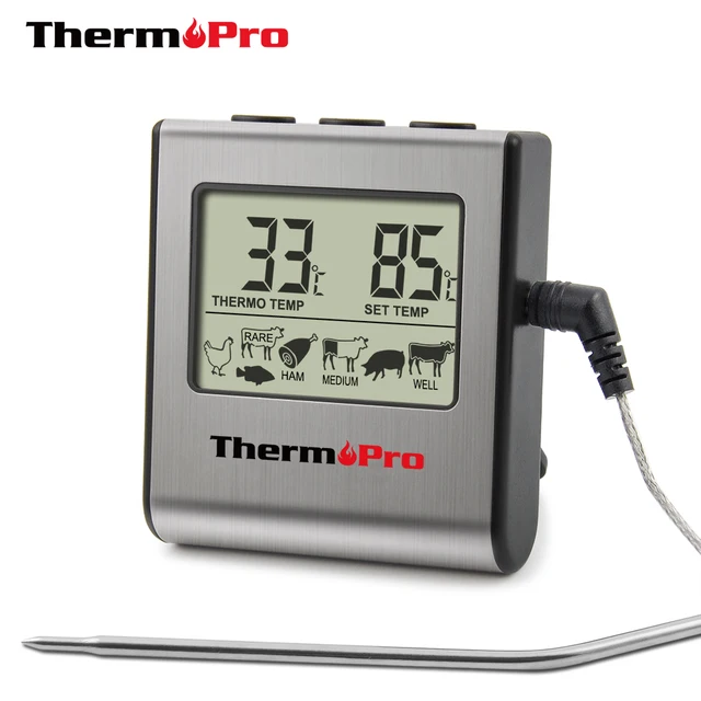 Thermopro TP16 Digital LCD Da Cucina Kitchen Cibo Termometro di Carne per la Gri Thermopro TP16 Digital LCD Da Cucina Kitchen Cibo Termometro di Carne per la Gri
