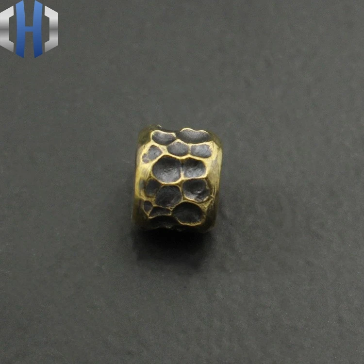 EDC برميل الخرزة النحاس خمر الخرز DIY اكسسوارات مظلة حبل أساور قطرة اكسسوارات عثرة Paracord سكين الخرز