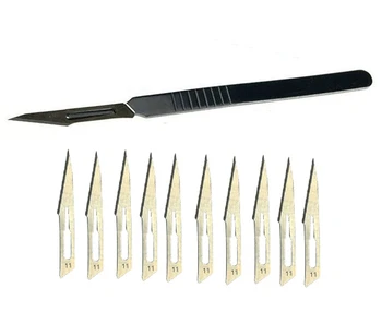Online 70 Sets 11# 10 Pcs Blades For Wood Carving Tools Engraving Craft Sculpture Knife Scalpel Cutting Tool PCB Repair Scalpel Blade