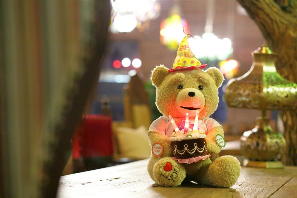 50 Cm Hauteur D Assise Parler Ours En Peluche Avec La Bouche En Mouvement Sining Joyeux Anniversaire Chanson Et Enregistrement Jouet Giftgiving Aliexpress