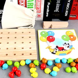 Детские 3D деревянные пазлы игрушки гриб набор для ногтей кнопки красочные кнопки сборка Дети Ребенок просветление развивающие игрушки