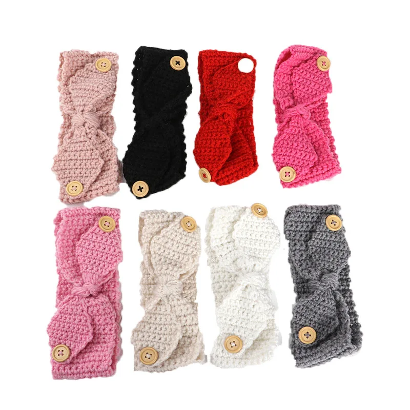 Woven Baby Headband Knot Knitting Kids Hairwarps Winter Warmer Baby Newborn Fashion Headband 