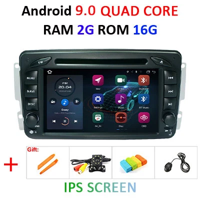 64G DSP ips Android 9,0 автомобильный Радио gps для Mercedes Benz W209 W203 M ML W163 Viano W639 Vito Vaneo DVD плеер мультимедийный экран - Цвет: 9.0 2G 16G IPS