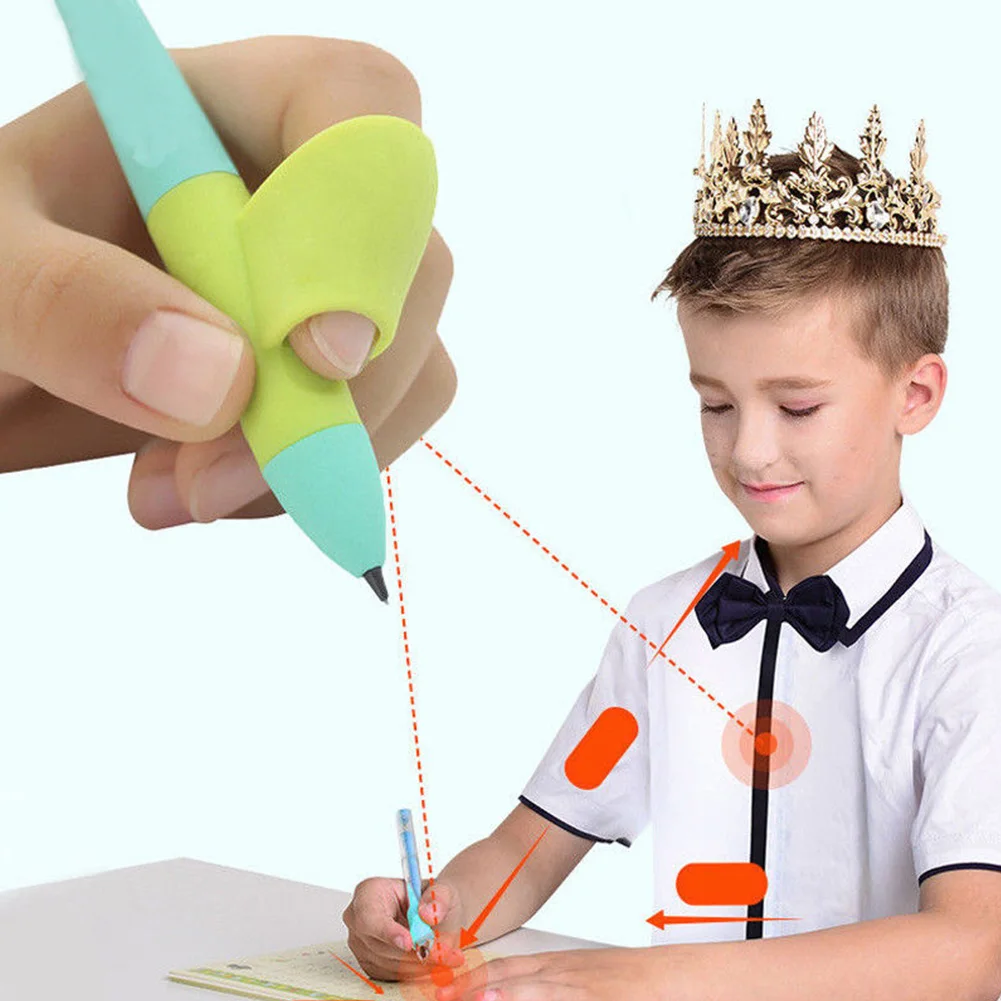 3 шт силиконовые эргономичные детские коррекции осанки рукоятка инструменты для письма устройство обучения карандаш держатель