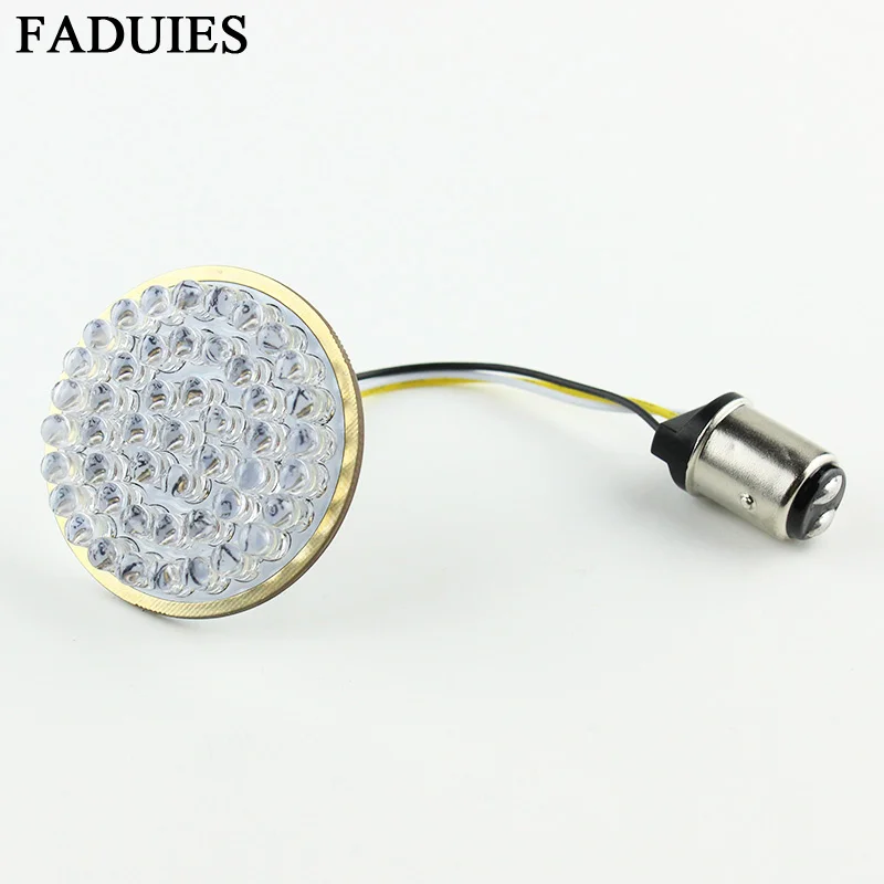 Motorcycle Light 2 Bullet Style 1157 LED Inserts Turn Signal Panel For Harley Sportster Softail Touring Dyna 2012 2013-2017 (3)