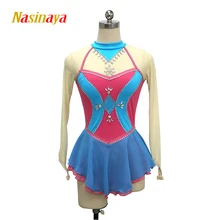 Платье для фигурного катания Nasinaya, индивидуальные юбки для конькобежцев для девочек, женщин, детей, Patinaje, гимнастика, представление 369