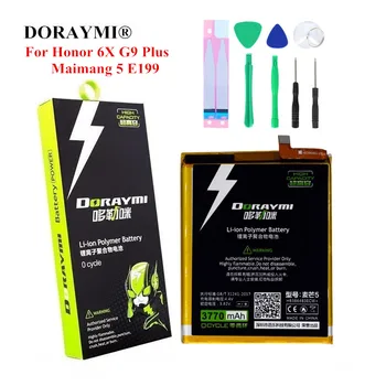 

DORAYMI 3770mAh HB386483ECW Battery for Huawei Honor 6X G9 plus Maimang 5 E199 G9Plus Phone Li-ion Replacement Batteries Bateria