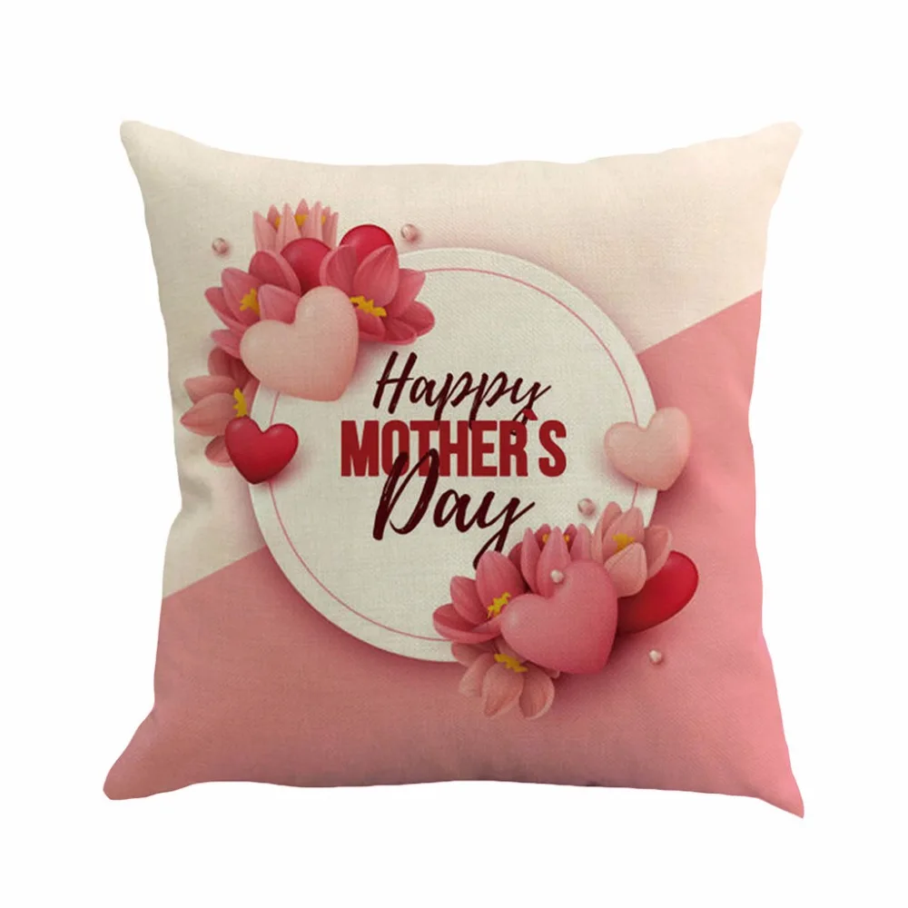 

Pillow Case Cover Square 45cm*45cm Linen Pillow Cases Bedding Super Soft Mother's Day Sofa Pad Set Home Decoration L530