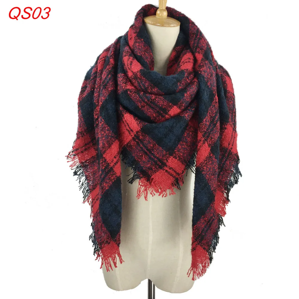 Новинка, стильный Теплый квадратный шарф из пряжи, очень удобный и мягкий женский пончо и накидки 140x140 см - Цвет: as photo