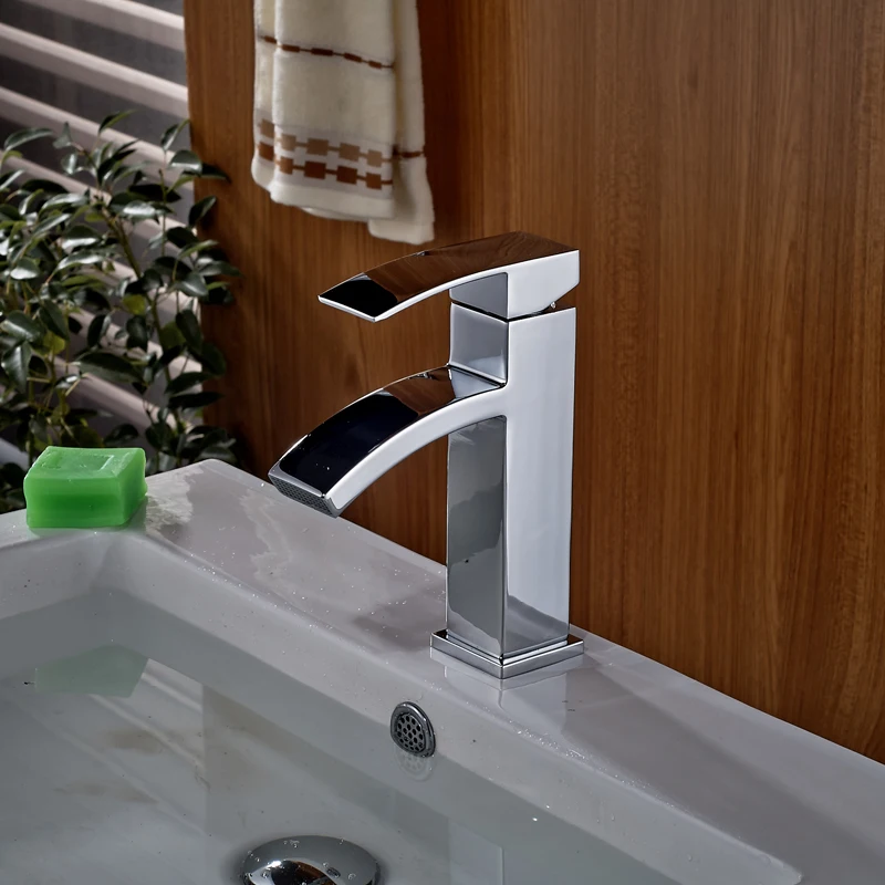 Free Shipping Deck Mount Waterfall Basin Vessel Si...
