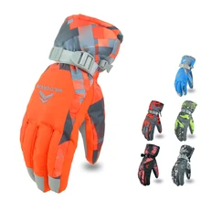 Зимние новые мужские водонепроницаемые женские лыжные перчатки для снега сноуборда перчатки для снегохода мотоциклетные Зимние перчатки для верховой езды ветрозащитные