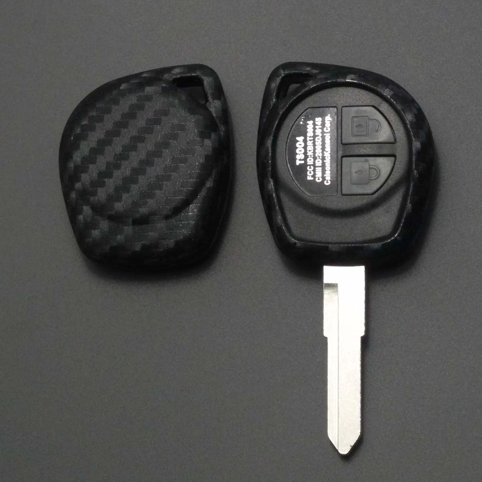 

2 3 Buttons Carbon Silicone Key Cover for SUZUKI SX4 SWIFT LIANA VITARA JIMNY ALTO IGNIS ESTEEM Remote Holder FOB Skin Case
