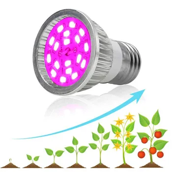 

2018 NEW Full Spectrum 18 LED Grow Plant Light Lamp Red lights Flower Bulb Hydroponics indoor Room Greenhouse Growing E27 Bulbs