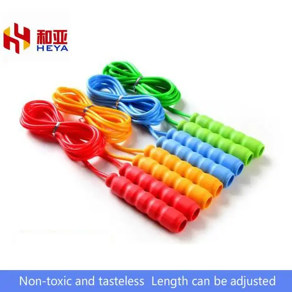 Children's Bodybuilding pupils Sports plastic handle rope skipping PVC