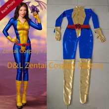 Free Shipping DHL 2016 Adult X- Men Kitty Pryde Shadowcat Superhero Costume Shiny Metallic Halloween Cosplay Catsuit XM106