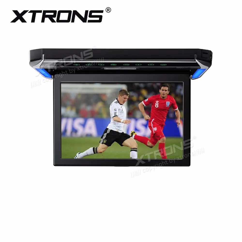 XTRONS 12," Высокое разрешение 1080 P видео цифровой TFT монитор широкий экран ультратонкий монитор для монтажа на крышу HDMI USB SD AUX IR FM