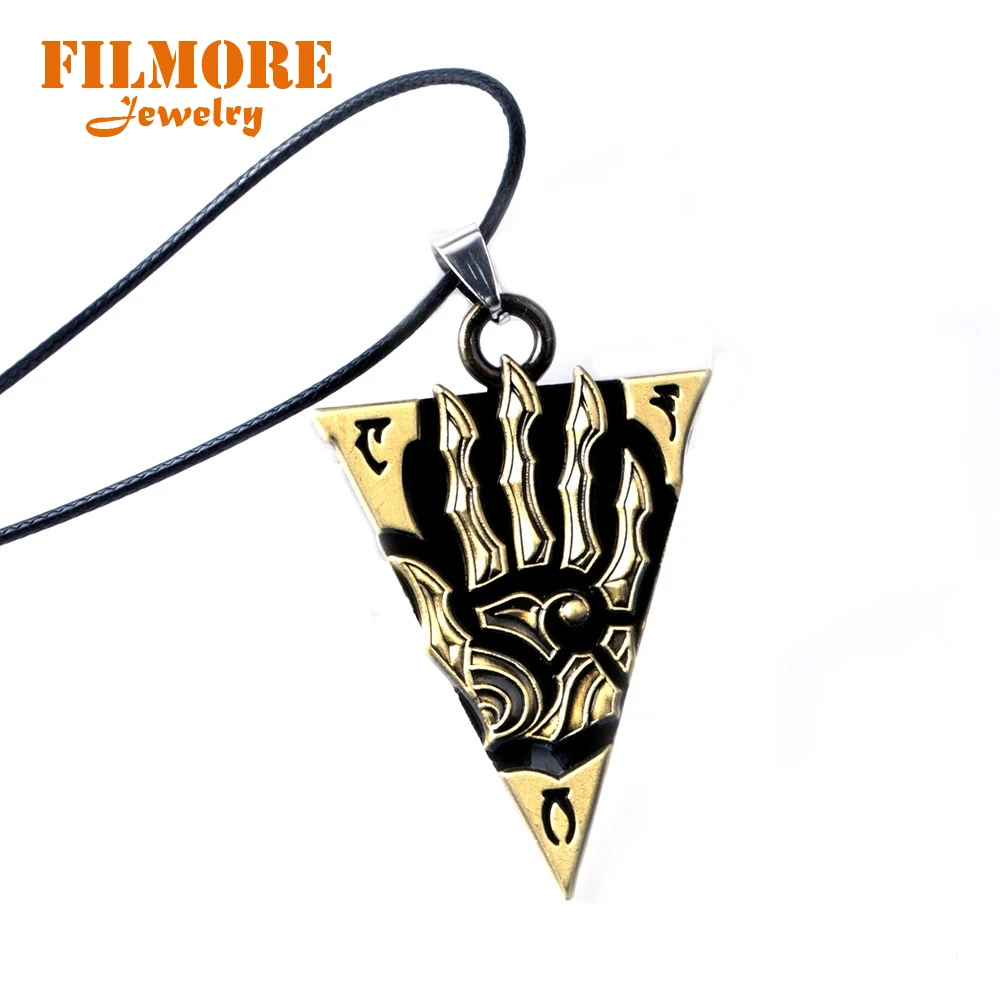 RPG Game The Elder Scrolls Leather Chain Necklace OL Morrowind Alloy