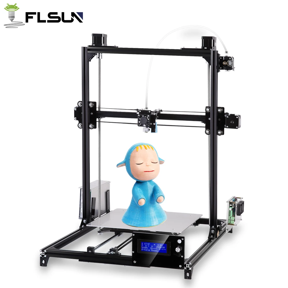 

Russian Flsun I3 3D Printer Diy Kit Dual Nozzle Large Printing Size 300*300*420mm One Roll Filament For Gift High Precision