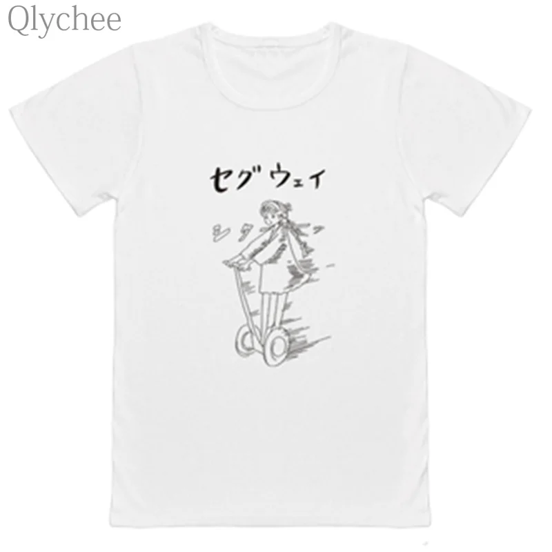 Летняя женская уличная одежда Qlychee мультяшная футболка топ для скейтборда