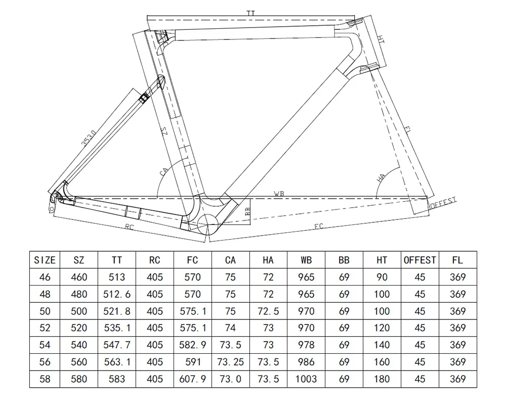 Sale super light T1000 carbon road bike frame 766g Chinese high quality racing framest carbon fibre bicycle frame BB86 inner cable 4