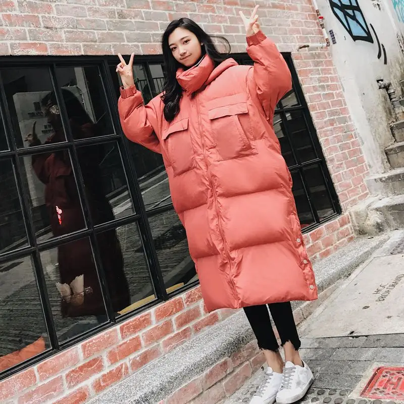 De Capuchon 2018 Femme Épaississement Manteau Le Veste Casual Femmes O842 Nouveau Vers Luxe Roulé xiangpihongse Col À Chaud Grandes Bas Hiver Poches Shenkonghuise Parka D'hiver nON0P8wkX