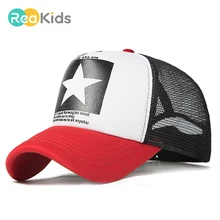 REAKIDS мальчик письмо ребенок мальчик шапки крутой стиль детская бейсбольная кепка для мальчиков и девочек детская летняя шляпа ребенка бейсбольной кепки