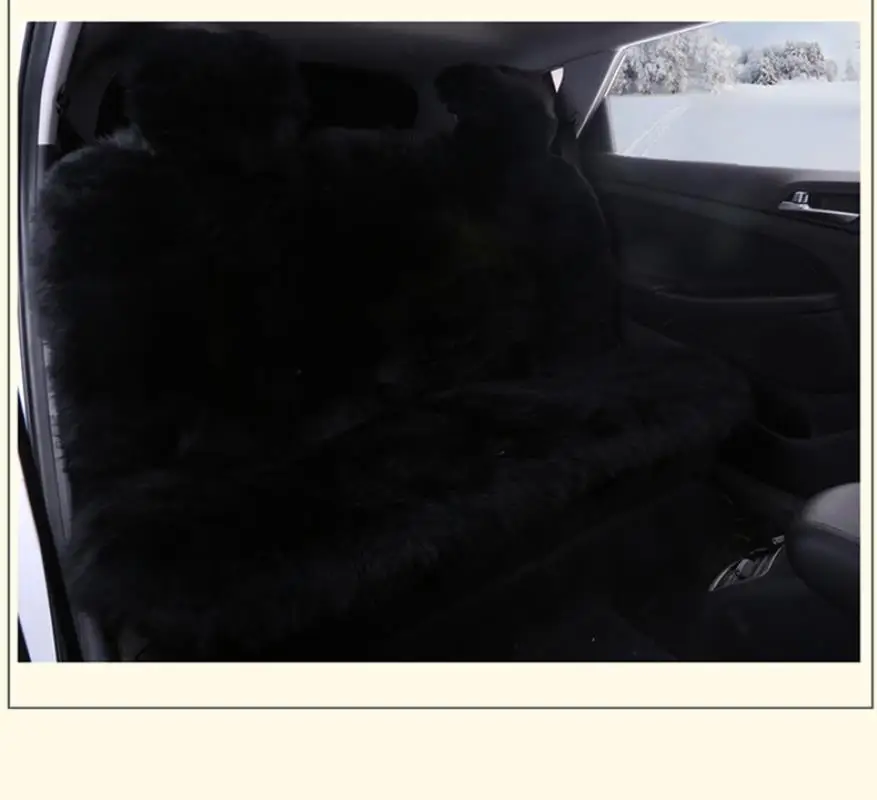 100% Australian Pure Natural Fur Seat Cover 5 Seats Whole Vehicle Seat Cover Sheepskin Winter Car Cushion