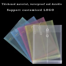 A4 пластиковый пакет для хранения документов прозрачный офис данных сумка канатики-завернутый файл мешок, мешок для вещей может быть индивидуальный логотип для печати