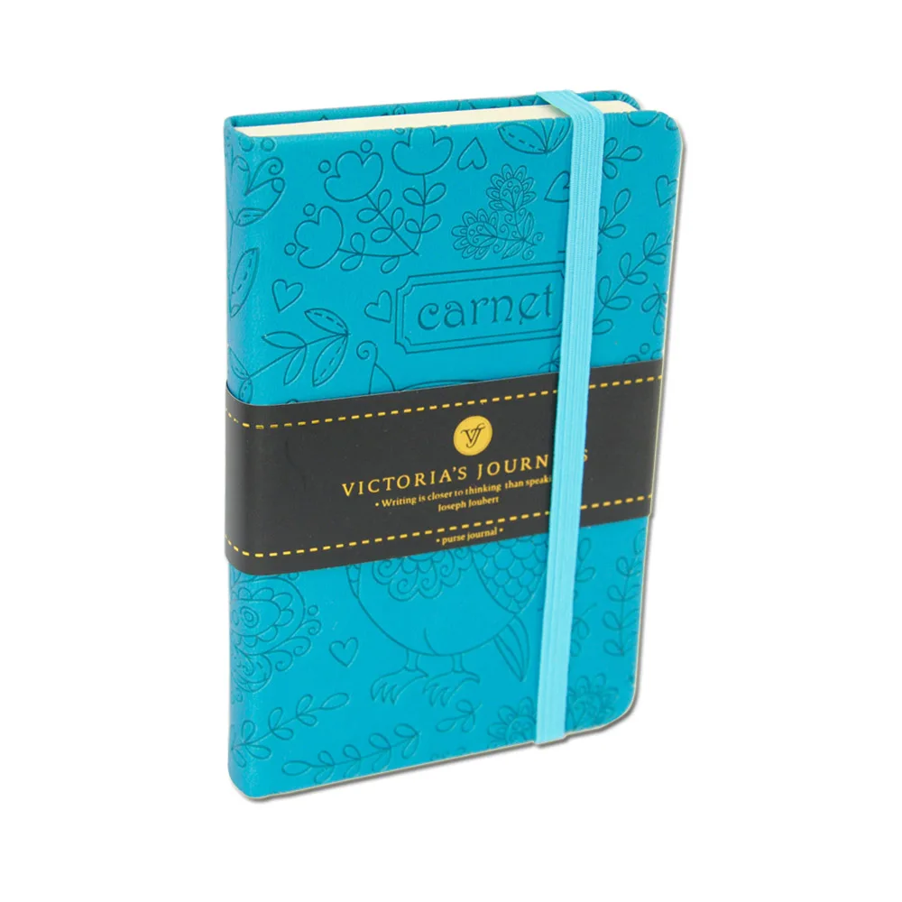 CARNET Small Hard Cover Ruled Notebook Elastic Band Lined Journal