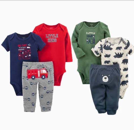 

XINI MOMMY spring baby clothes O-Neck summer fashion baby clothes Cotton baby costume Casual boutique kids clothing ALI178