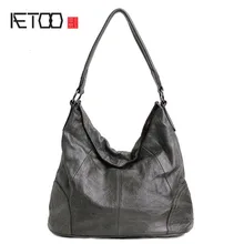 AETOO кожаные сумки из чистой кожи европейские товары большой емкости мягкая кожа воловья кожа простой темперамент сумка женская сумка на плечо b