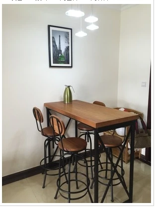 Madera país de américa hierro mesas de Bar en casa para hacer el viejo