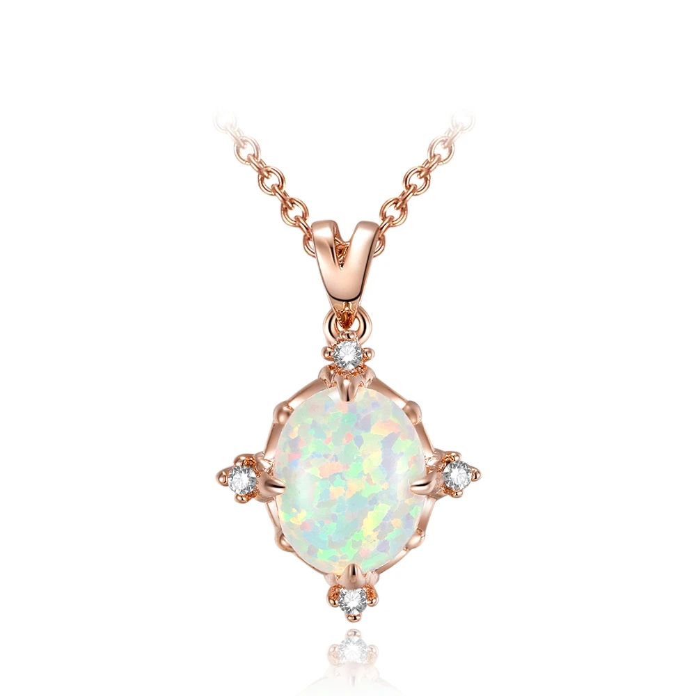 ROXI Vintage Opal каменные подвески, ожерелья Модные Роза Золотая цепочка-чокер Цепочки и ожерелья массивные Богемские ювелирные изделия для Для женщин ketting3 - Окраска металла: 3