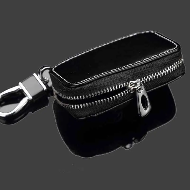 

KUNBABY Genuine Leather Car Brand Key Holder Cars Key Wallets Keychain Ring Case Bag Cover Without Logo For Audi BMW Mini Cooper