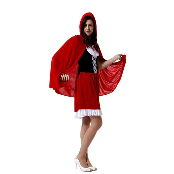 

Fantasia Fairy Tales Red Riding Hood Cosplay Woman Halloween Maid Costumes Carnival Christmas stage show Masquerade Party dress