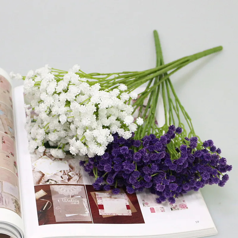 Flone Elegant Artificial Baby's Breath Gypsophila  Flower Plastic Flowers Plant Home (4)