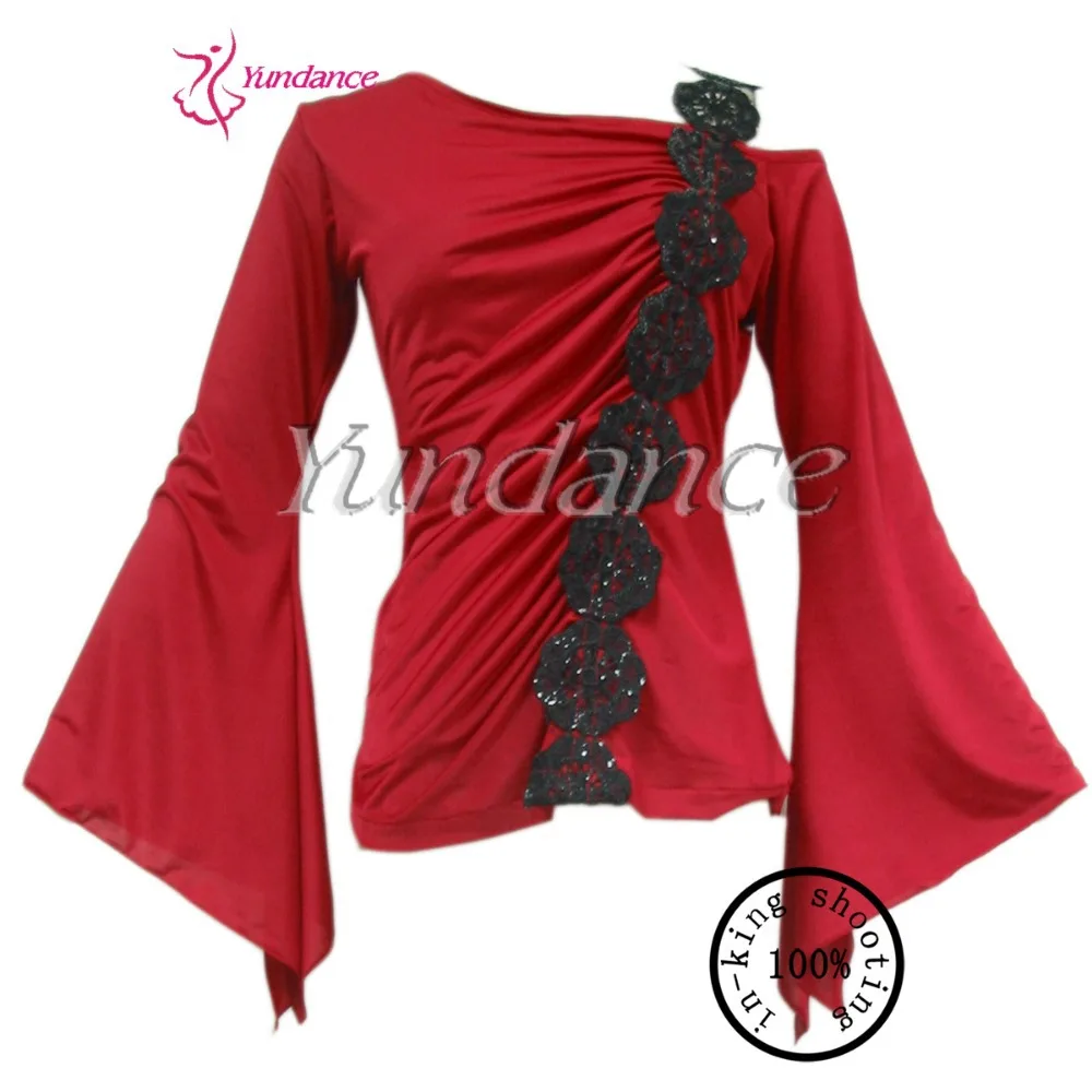 

DT-84 Red Ballroom Dance Tops For Girls 2016