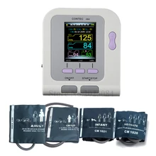FREE SHIPPING CE&FDA CONTECO8A Electronic Digital Blood SpO2 Pressure Monitor LCD Screen with 4 Cuffs