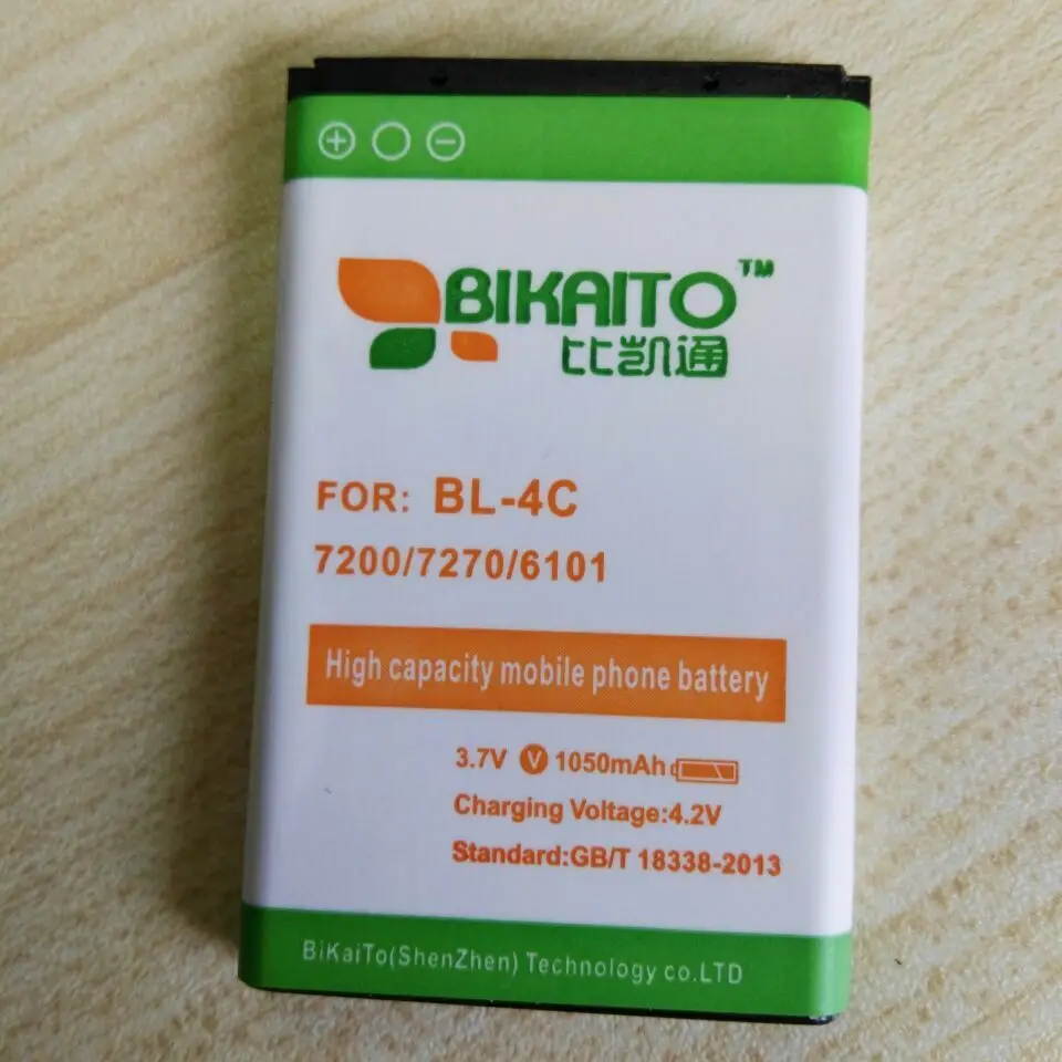 100% Оригинальный аккумулятор для мобильного телефона BIKAITO BL-4C Nokia 6100 6300 6125 S 6136 6170 6260