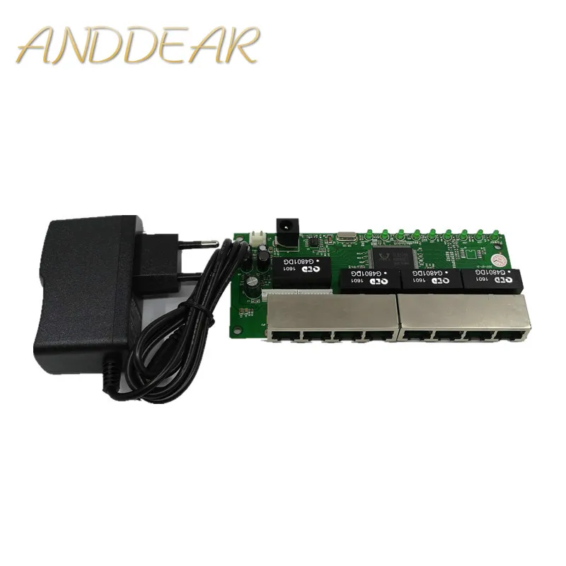 OEM PBC 8-портовый гигабитный Ethernet коммутатор 8 портов met 8-контактный разъем 10/100/1000 м